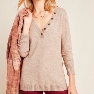 Anthropologie Serena V-Neck Sweater long sleeve
